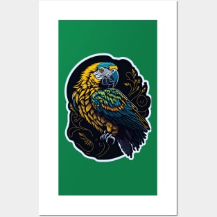 parrot, vintage colors, high detail, Posters and Art